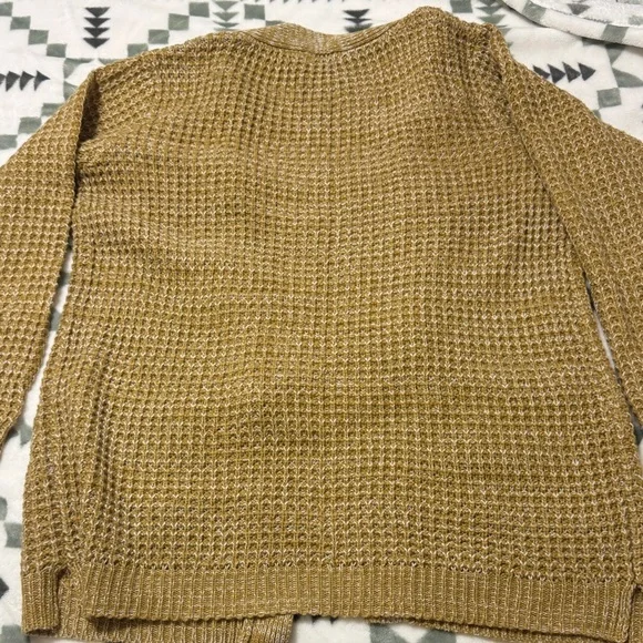 Cotton Emporium Mustard Cardigan Sweater - Picture 3 of 3